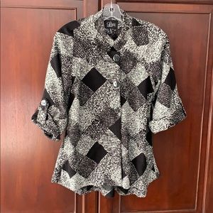 Luii Black and Grey Patterned Jacket like new